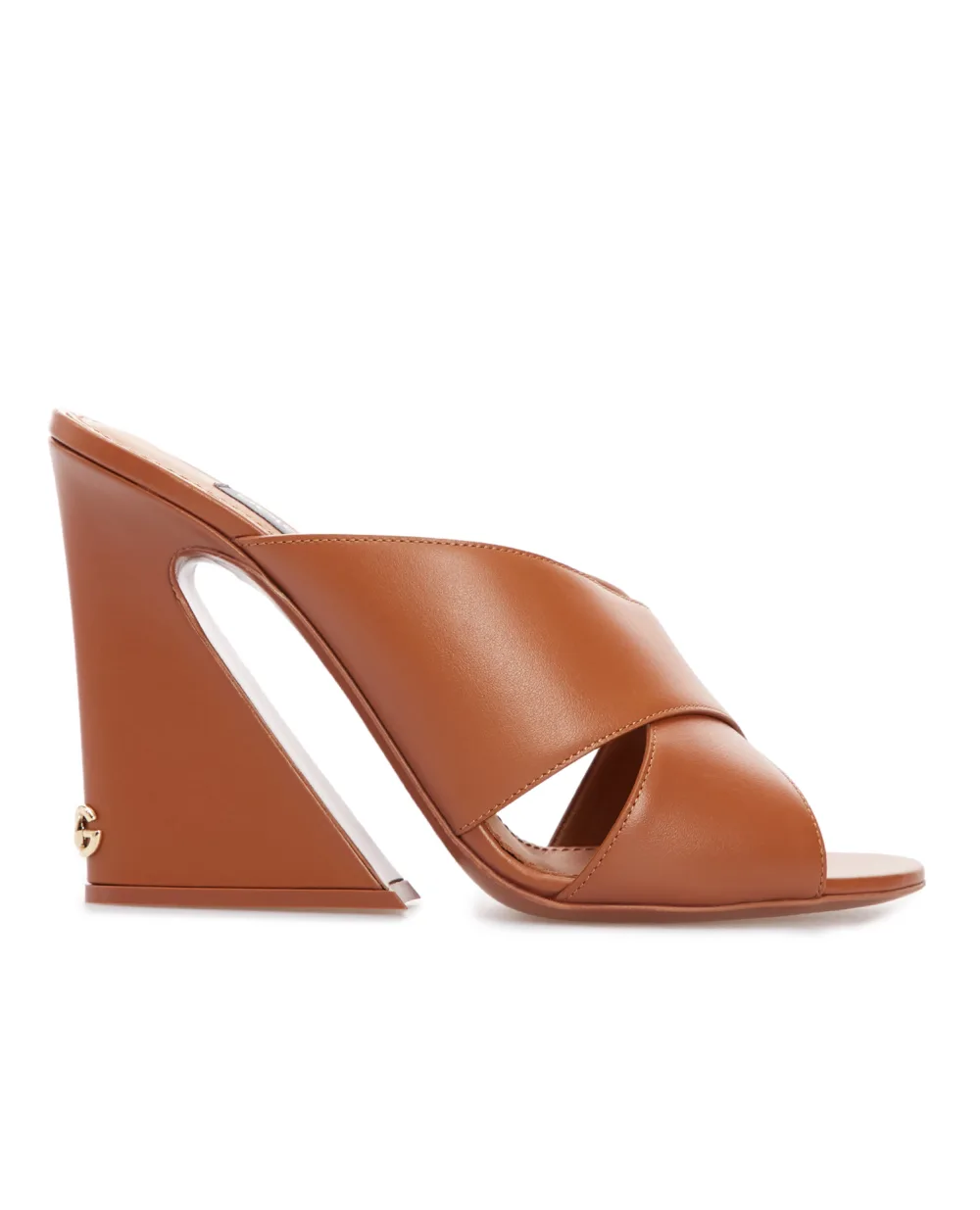 Кожаные мюли Dolce&Gabbana CR1203-AW576, коричневый цвет • Купить в интернет-магазине Kameron