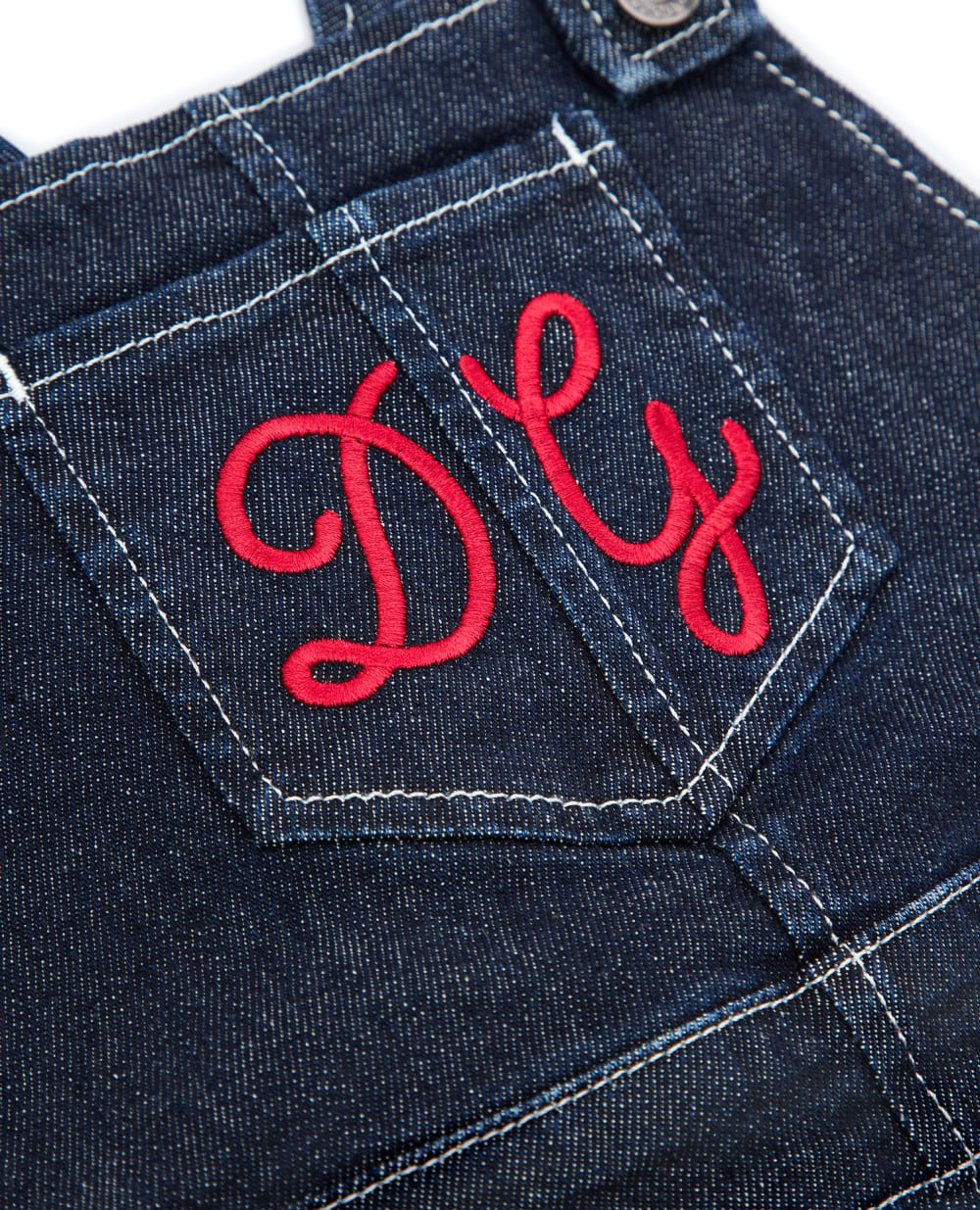 Детский джинсовый сарафан Dolce&Gabbana Kids L52DU1-LD969-B, темно-синий цвет • Купить в интернет-магазине Kameron