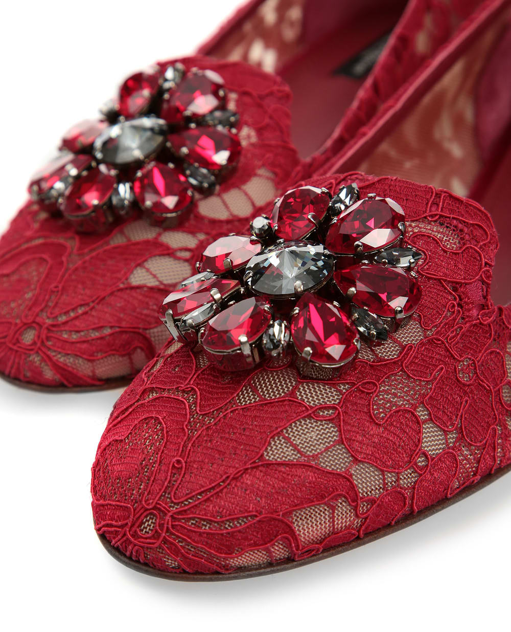 Кружевные слиперы Rainbow Dolce&Gabbana CP0010-AL198, бордовый цвет • Купить в интернет-магазине Kameron