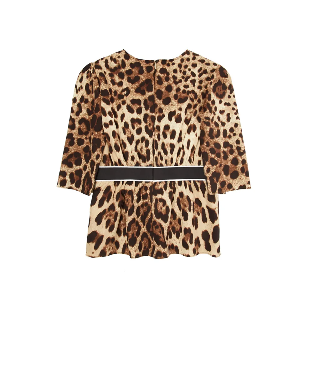 Детская шелковая блуза Dolce&Gabbana Kids L55S41-G7BIJ-S, бежевый цвет • Купить в интернет-магазине Kameron