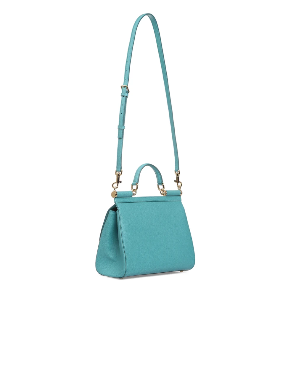 Кожаная сумка Sicily Medium Dolce&Gabbana BB6002-A1001SS19, бирюзовый цвет • Купить в интернет-магазине Kameron