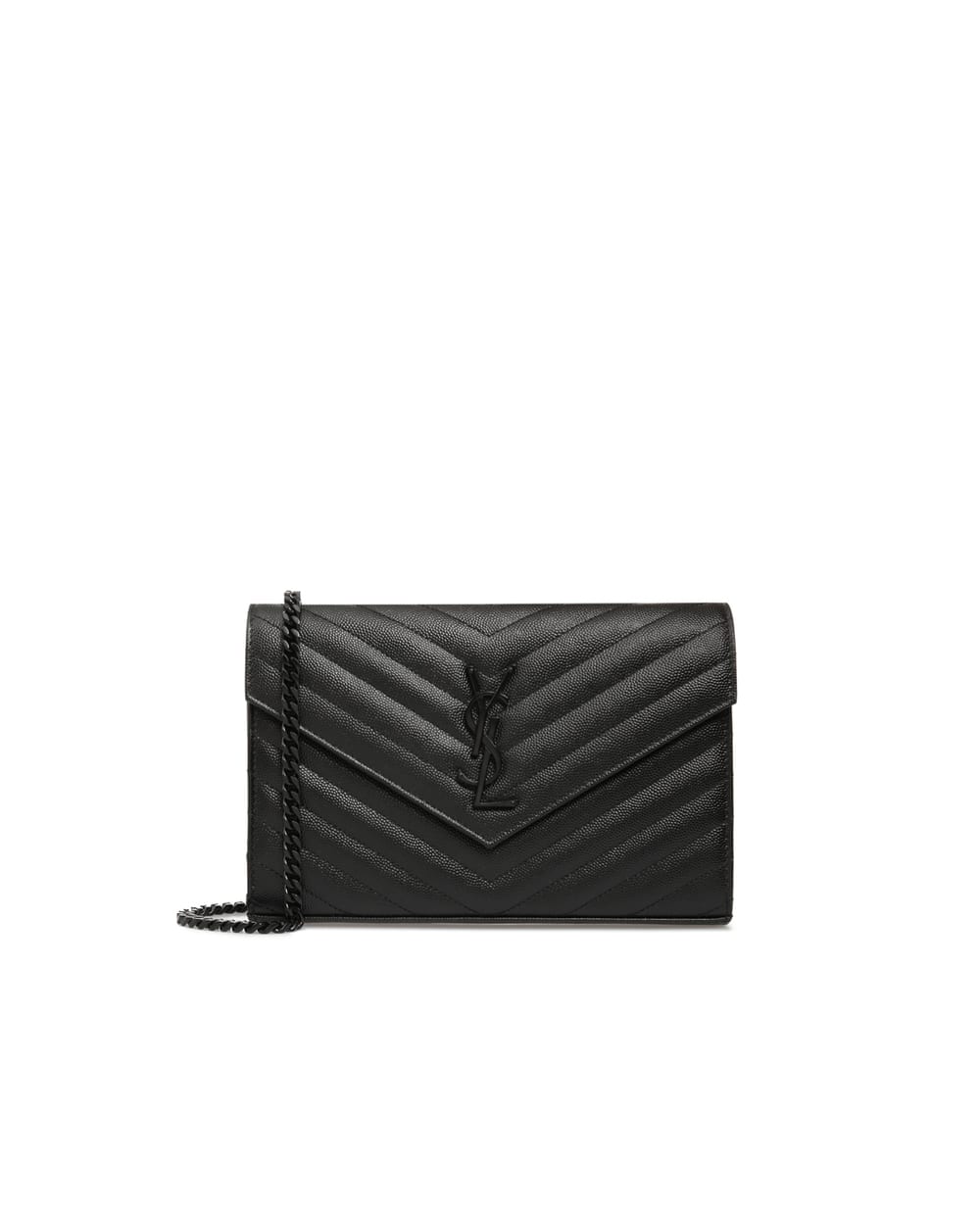 Кожаная сумка Envelope Saint Laurent 393953-BOW08-, черный цвет • Купить в интернет-магазине Kameron