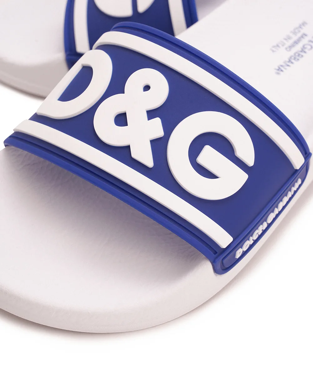 Детские слайдеры Dolce&Gabbana Kids DD0320-AQ858-M, белый цвет • Купить в интернет-магазине Kameron