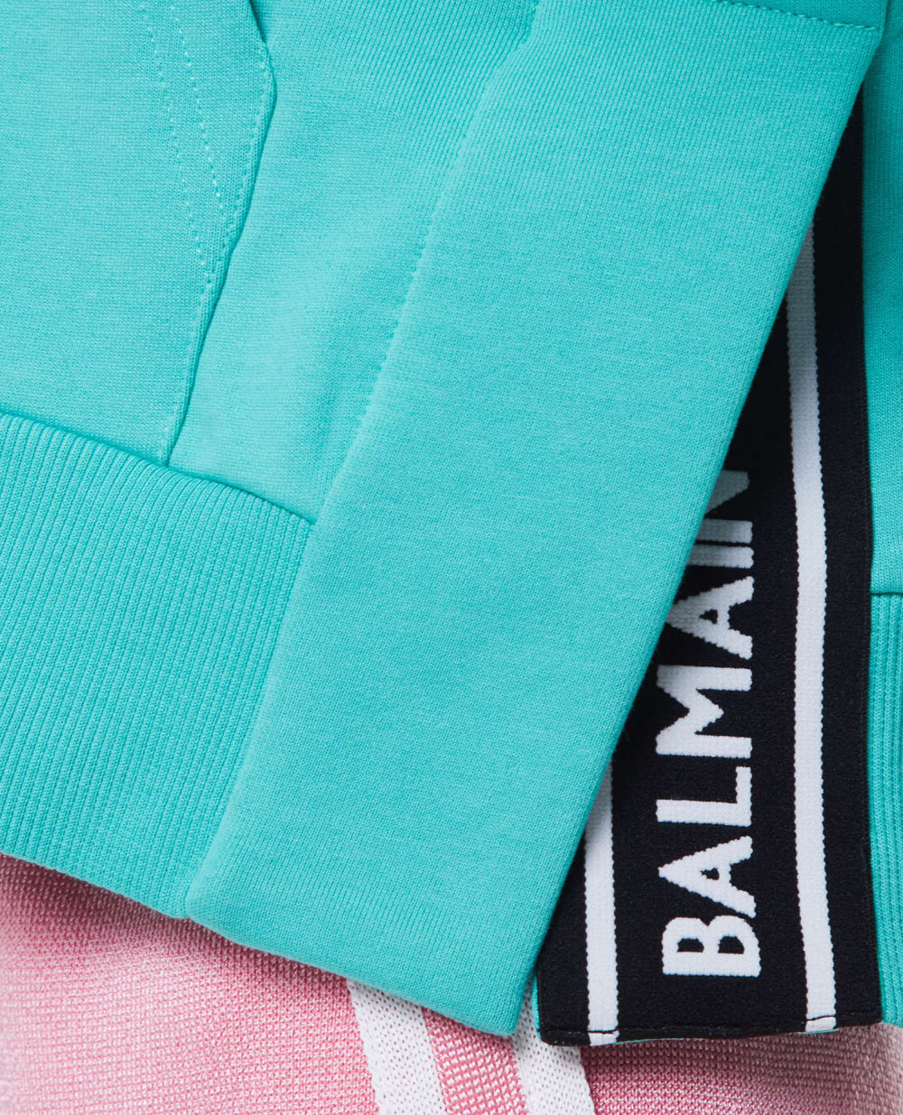 Худи Balmain AF1JP000BB01, бирюзовый цвет • Купить в интернет-магазине Kameron