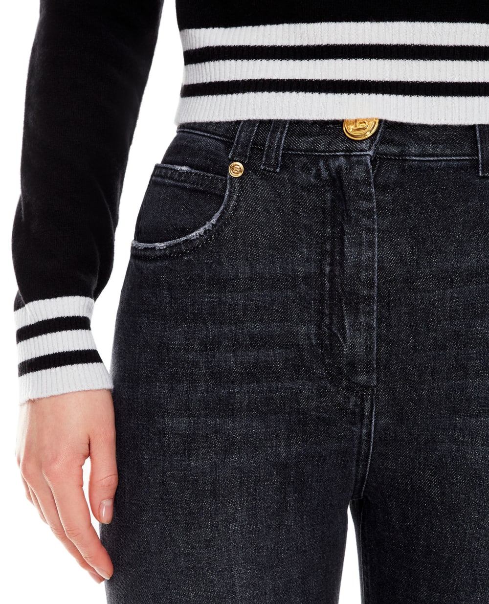 Джинсы Balmain XF1MF000DB72, серый цвет • Купить в интернет-магазине Kameron