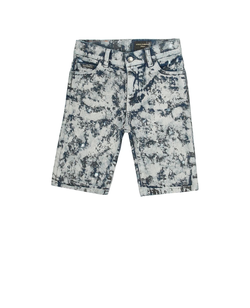 Детские джинсовые шорты Dolce&Gabbana Kids L42Q37-LD961-B, синий цвет • Купить в интернет-магазине Kameron