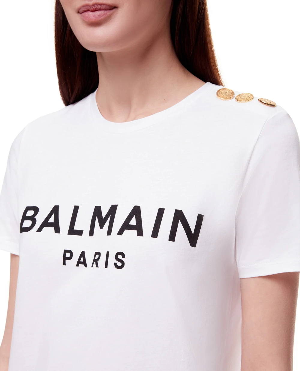 Футболка Balmain XF1EF005BB02, белый цвет • Купить в интернет-магазине Kameron