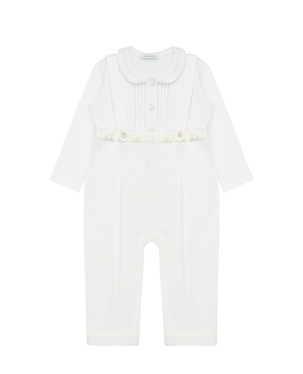 Детский комбинезон Dolce&Gabbana Kids L1JO2Y-G7BMY, белый цвет • Купить в интернет-магазине Kameron