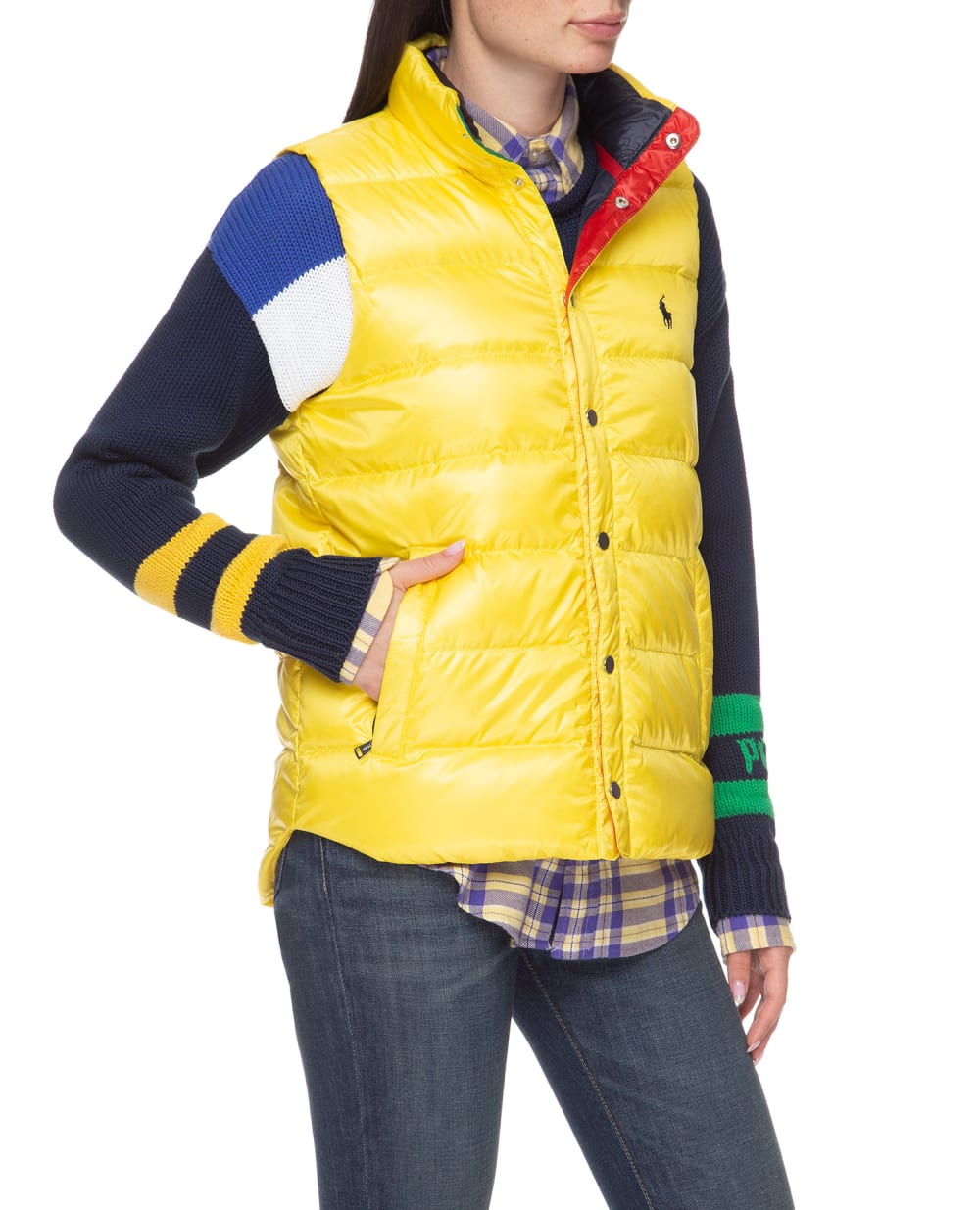 Пуховой жилет Polo Ralph Lauren 211734184002, желтый цвет • Купить в интернет-магазине Kameron
