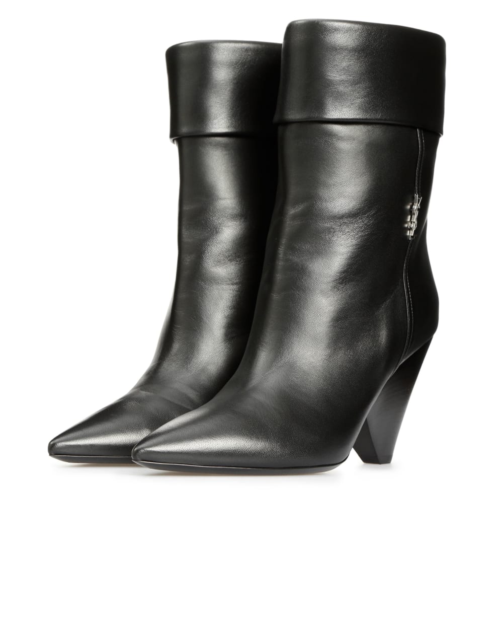 Кожаные ботильоны Niki Saint Laurent 678534-AAABA, черный цвет • Купить в интернет-магазине Kameron