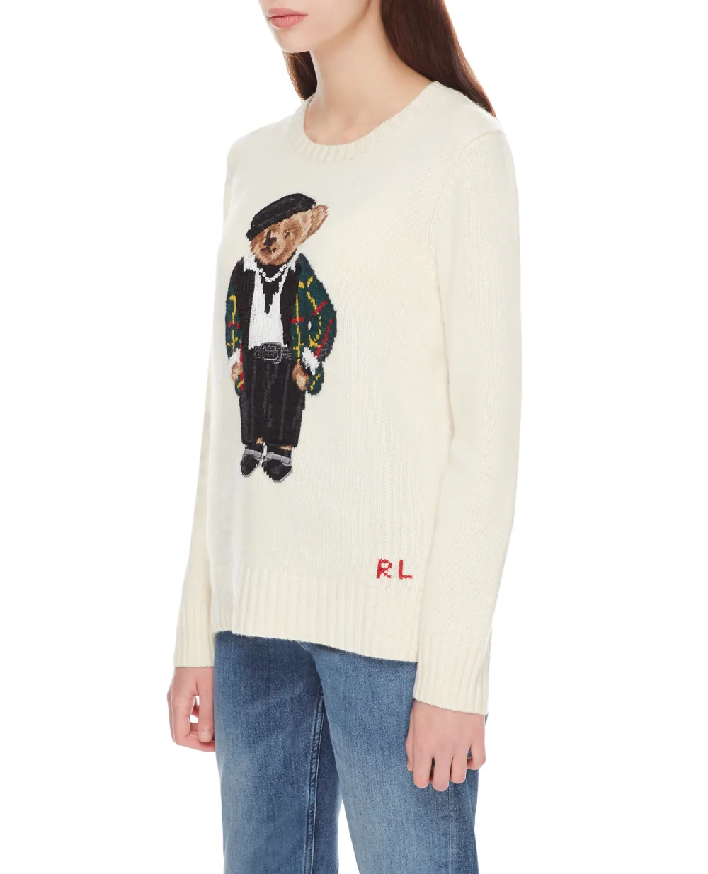 Шерстяной свитер Polo Bear Polo Ralph Lauren 211881598001, белый цвет • Купить в интернет-магазине Kameron