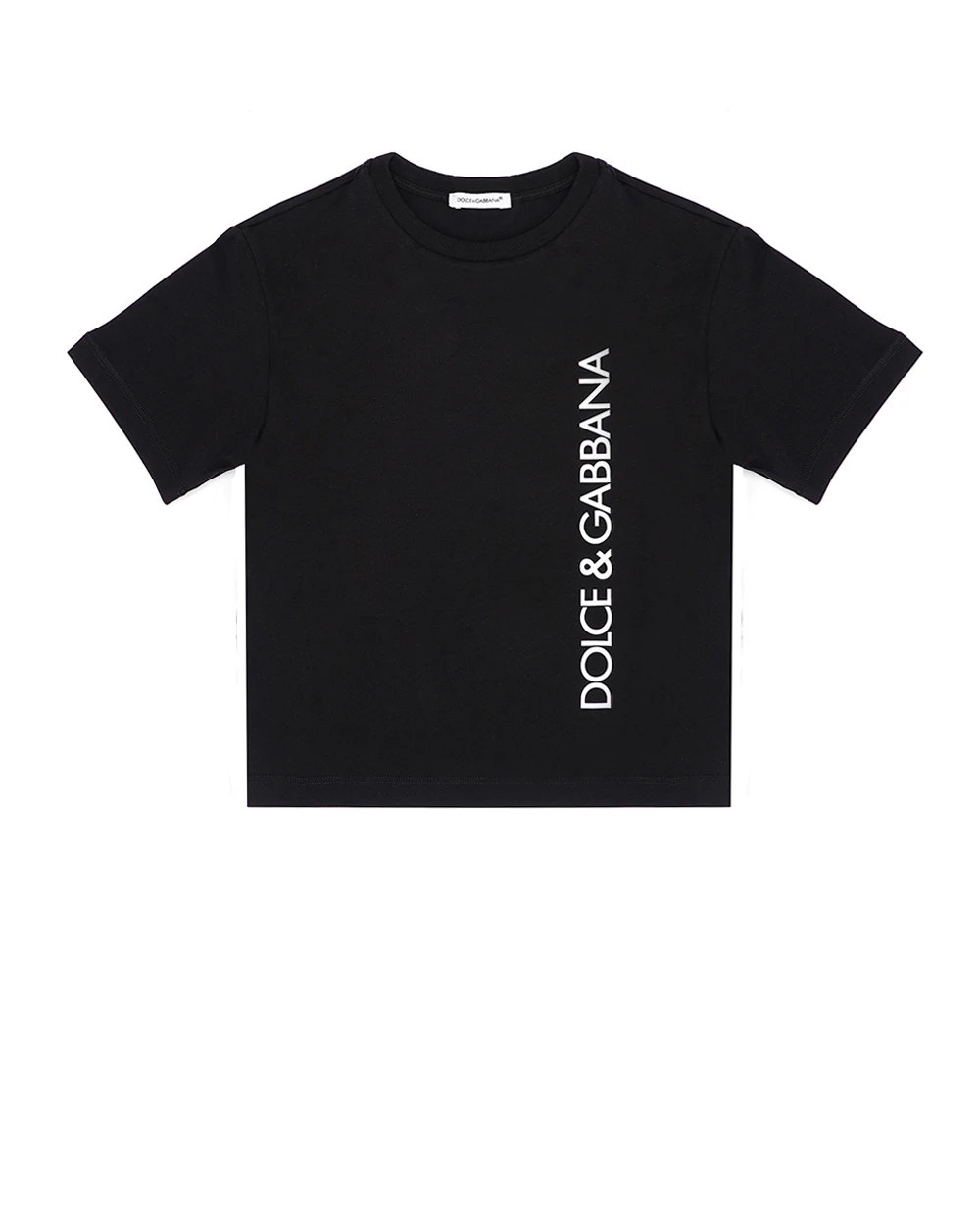 Детская трикотажная футболка Dolce&Gabbana Kids L4JTEY-G7K0M-S, черный цвет • Купить в интернет-магазине Kameron