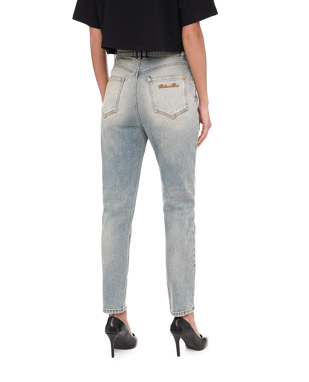 Джинси Balmain CF1MG020DE04, блакитний колір • Купити в інтернет-магазині Kameron