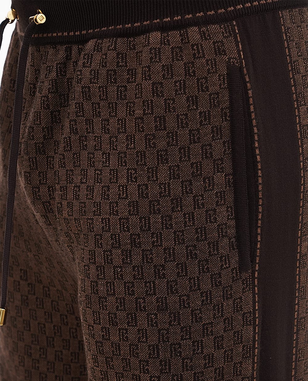 Вовняні штани Balmain BH0PQ040KF23, коричневий колір • Купити в інтернет-магазині Kameron