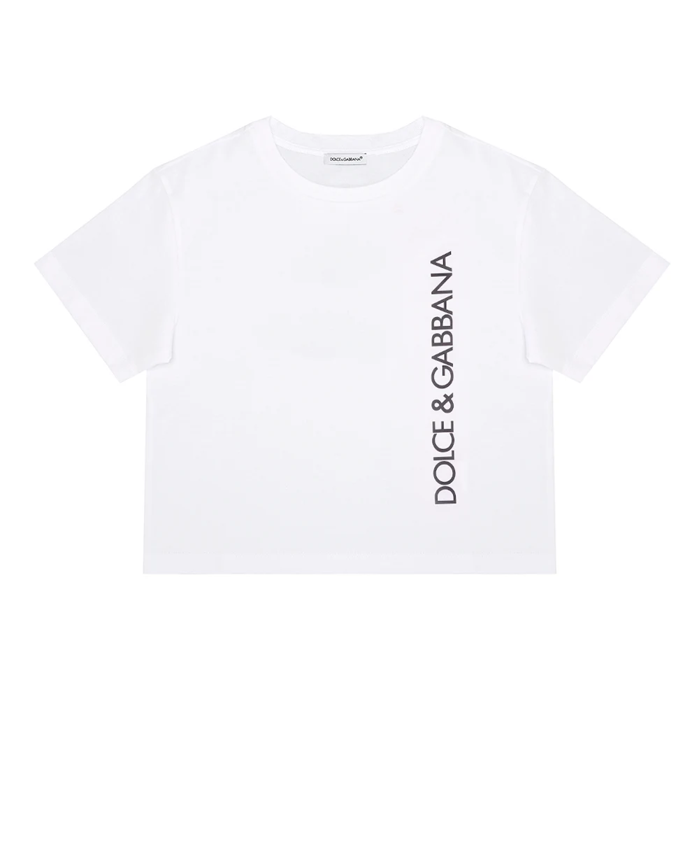 Дитяча трикотажна футболка Dolce&Gabbana Kids L4JTEY-G7K0M-B, білий колір • Купити в інтернет-магазині Kameron
