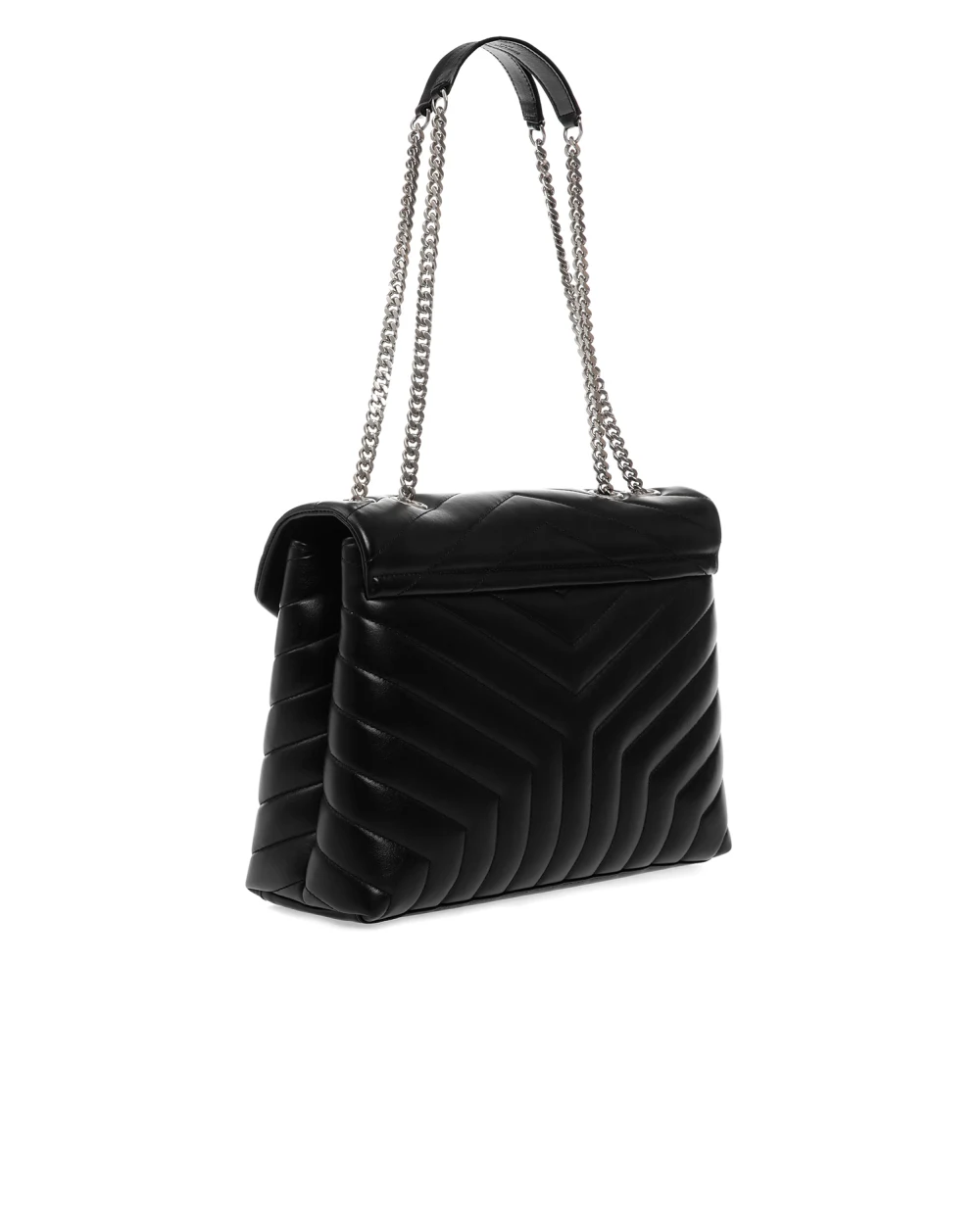 Кожаная сумка Loulou Medium Saint Laurent 487216-DV726-SS19, черный цвет • Купить в интернет-магазине Kameron