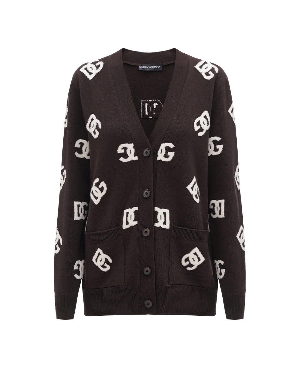 Кардиган Dolce&Gabbana FXM24T-JCVO8, темно-коричневый цвет • Купить в интернет-магазине Kameron