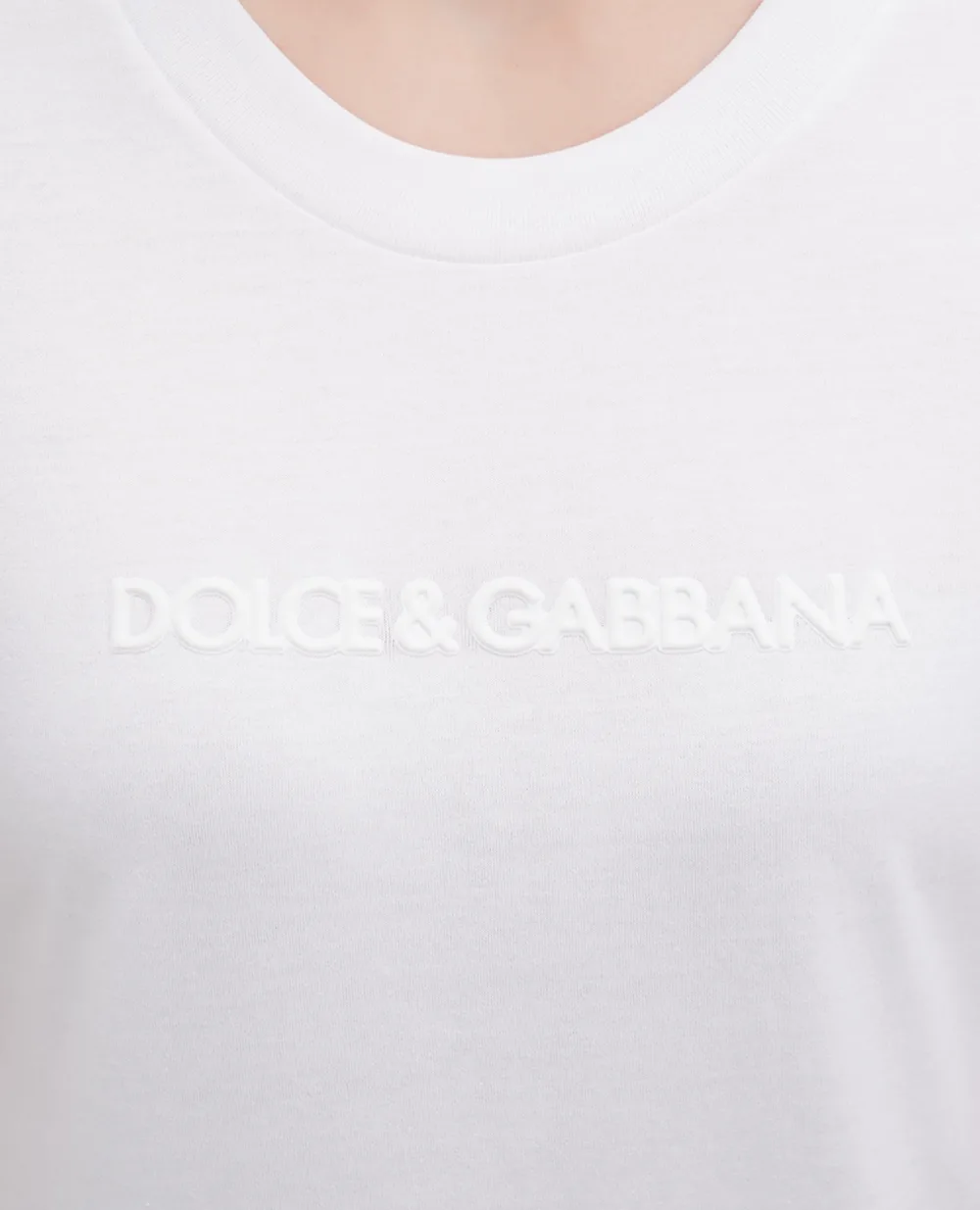 Футболка Dolce&Gabbana F8T00T-GDCBQ, белый цвет • Купить в интернет-магазине Kameron