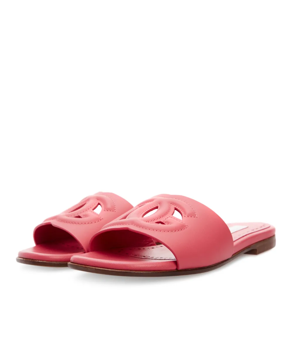 Детские кожаные мюли Dolce&Gabbana Kids D11032-A1735-S, малиновый цвет • Купить в интернет-магазине Kameron
