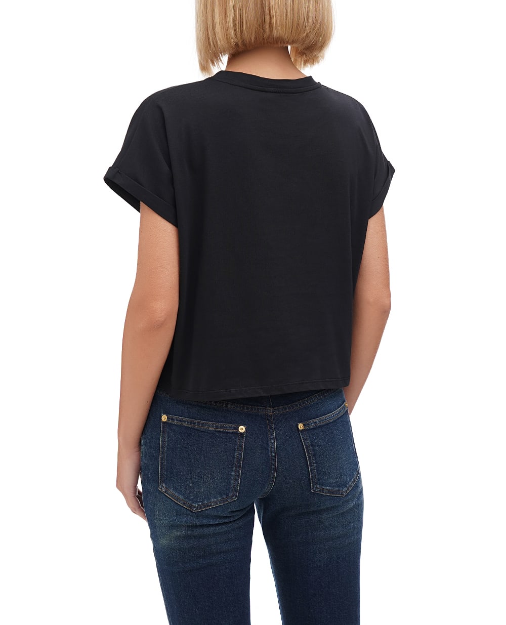 Футболка Balmain BF1EE005BB01, чорний колір • Купити в інтернет-магазині Kameron