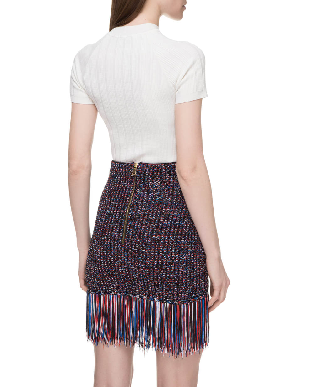 Шерстяной джемпер Balmain RF23630K329, белый цвет • Купить в интернет-магазине Kameron
