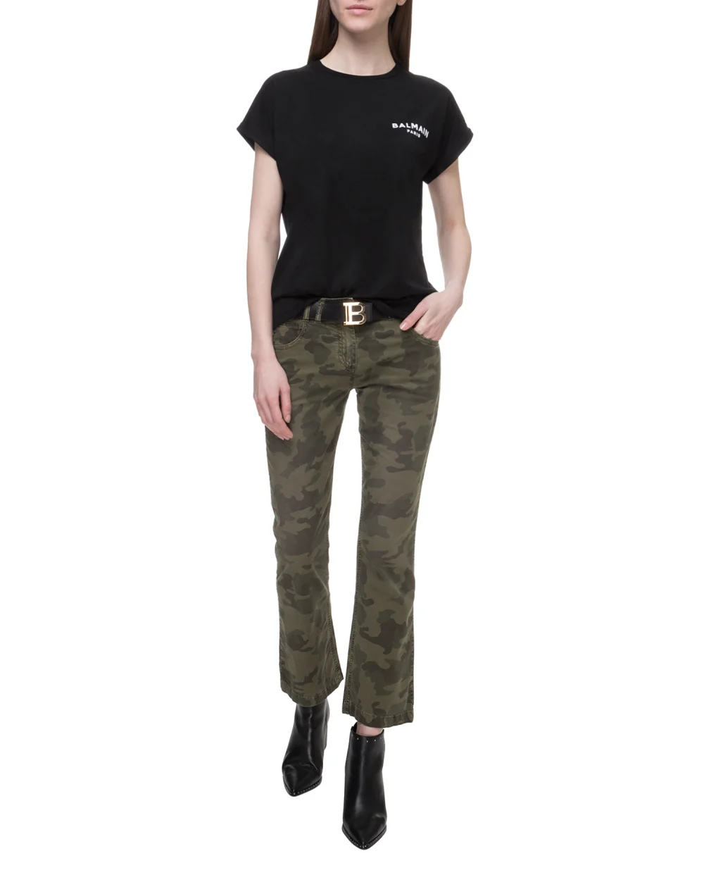 Футболка Balmain TF11351I382, черный цвет • Купить в интернет-магазине Kameron