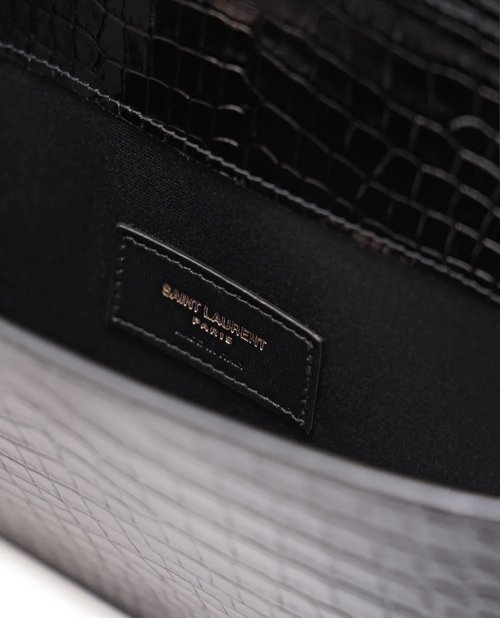 Шкіряний клатч Uptown Saint Laurent 565739-DND0J, чорний колір • Купити в інтернет-магазині Kameron