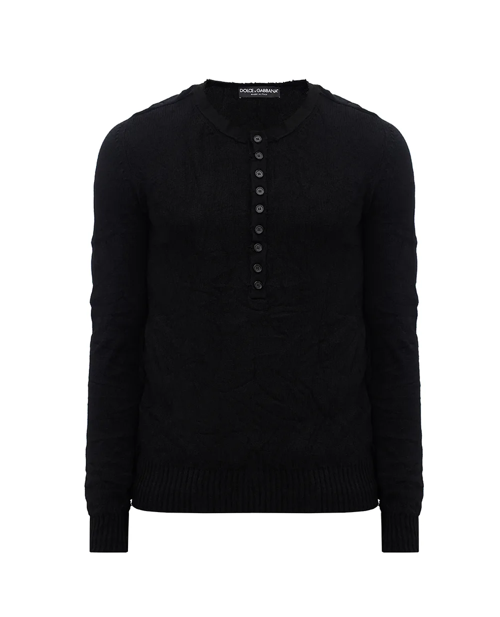 Шерстяной джемпер Dolce&Gabbana GXC60T-JAM8M, черный цвет • Купить в интернет-магазине Kameron