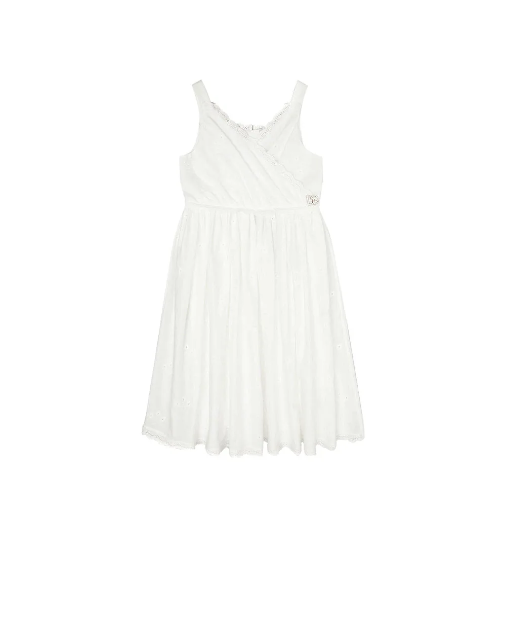 Детский сарафан Dolce&Gabbana Kids L53DB4-HLM6Q-S, белый цвет • Купить в интернет-магазине Kameron