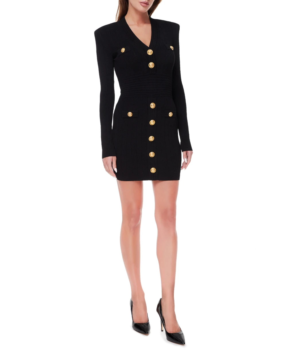 Платье Balmain BF1R8059KB07, черный цвет • Купить в интернет-магазине Kameron