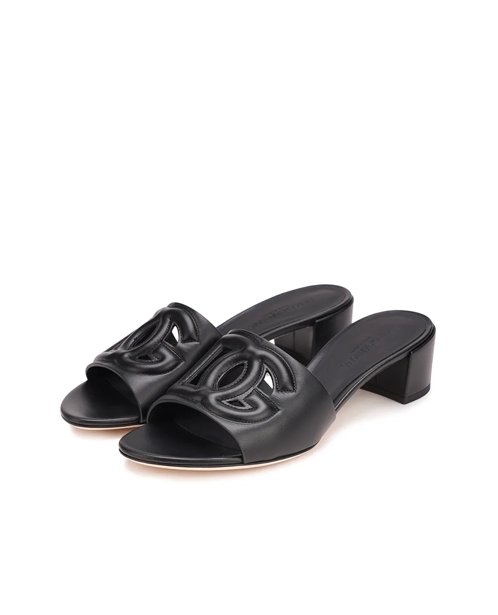 Кожаные мюли Dolce&Gabbana CR1139-AY329, черный цвет • Купить в интернет-магазине Kameron