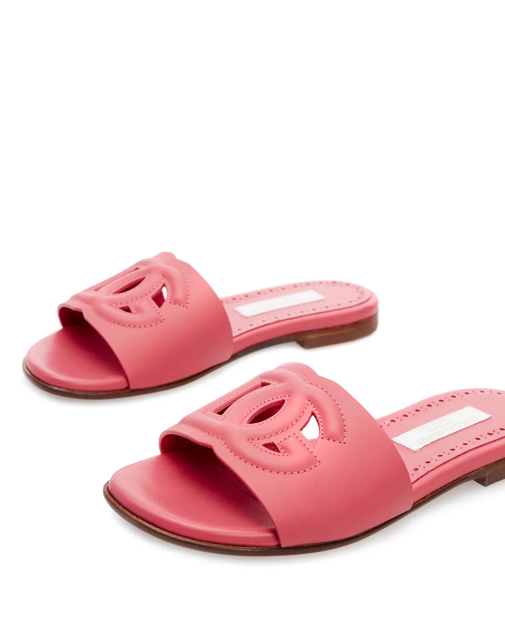 Детские кожаные мюли Dolce&Gabbana Kids D11032-A1735-S, малиновый цвет • Купить в интернет-магазине Kameron