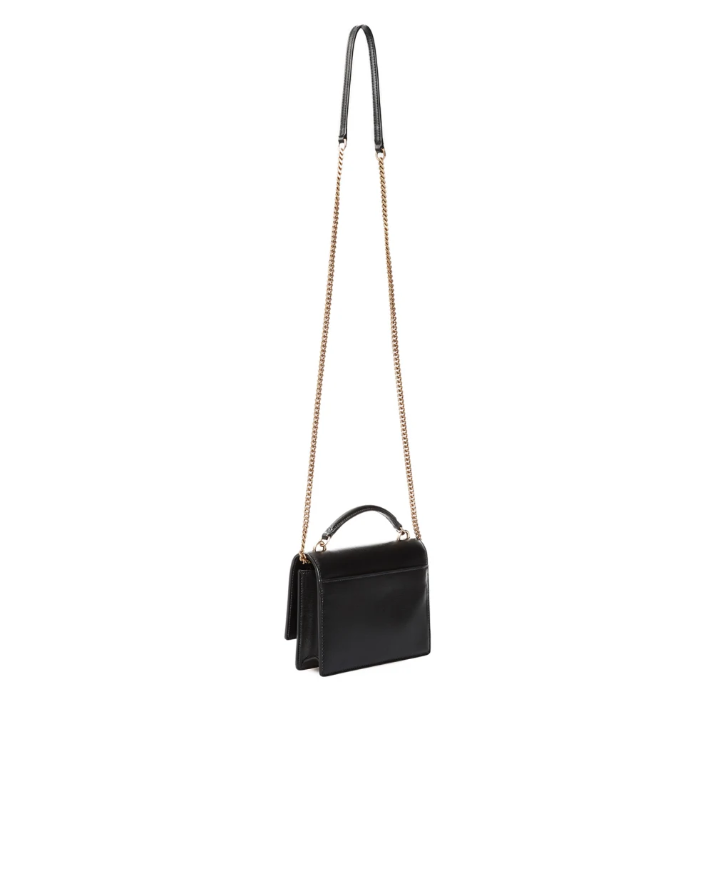 Кожаная сумка Sunset Chain Small Saint Laurent 533026-D422W, черный цвет • Купить в интернет-магазине Kameron