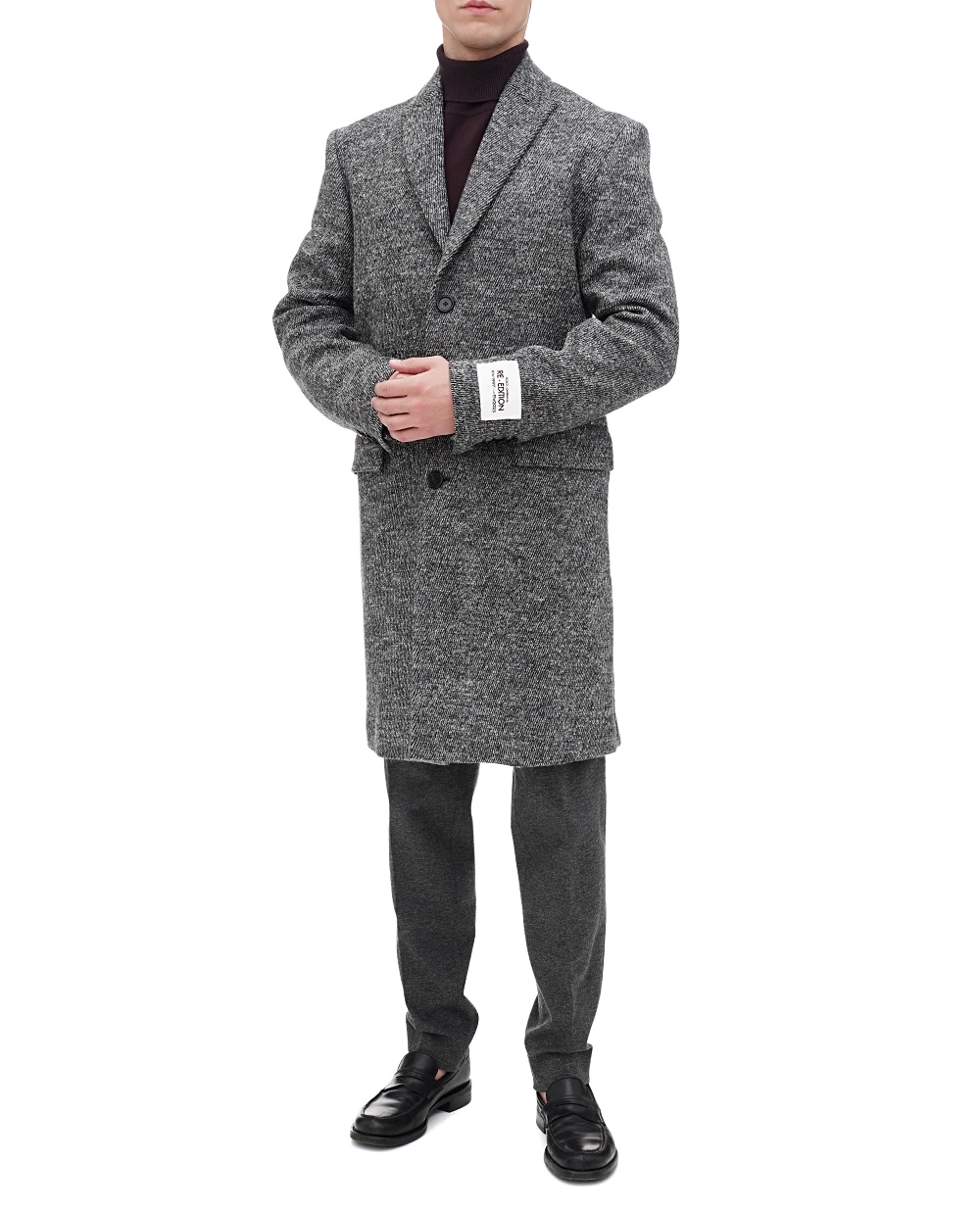 Однобортное шерстяное пальто Dolce&Gabbana G033LT-GG723, серый цвет • Купить в интернет-магазине Kameron