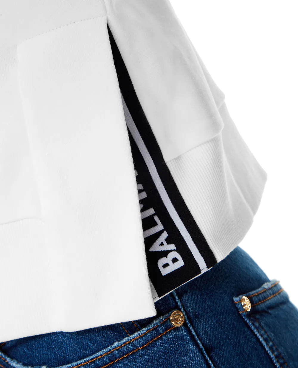 Худи Balmain WF1JP000B013, белый цвет • Купить в интернет-магазине Kameron