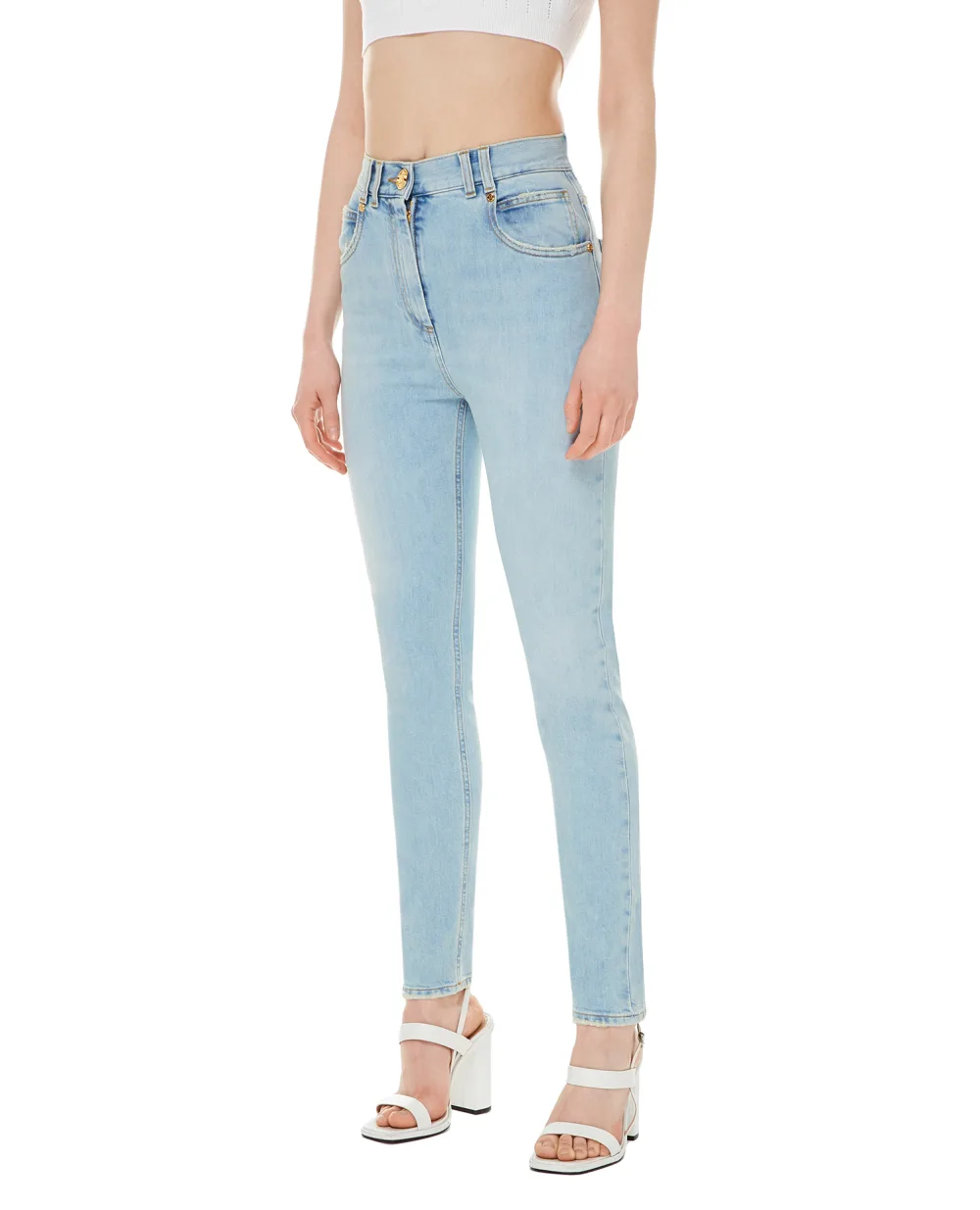 Джинсы Balmain XF1MF000DB53, голубой цвет • Купить в интернет-магазине Kameron