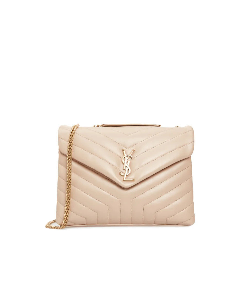 Шкіряна сумка Loulou Medium Saint Laurent 574946-DV727-, бежевий колір • Купити в інтернет-магазині Kameron