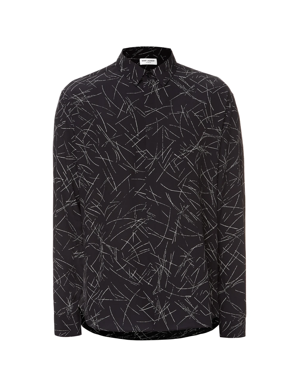 Шелковая рубашка Saint Laurent 646850-Y2D04, черный цвет • Купить в интернет-магазине Kameron