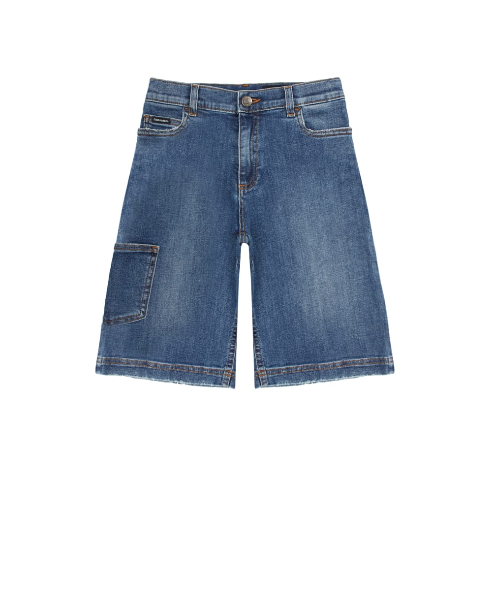 Дитячі джинсові шорти Dolce&Gabbana Kids L43Q09-LDA90-B, синій колір • Купити в інтернет-магазині Kameron