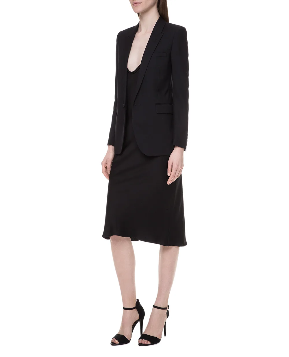 Шерстяной жакет Saint Laurent 517740-Y404W, черный цвет • Купить в интернет-магазине Kameron