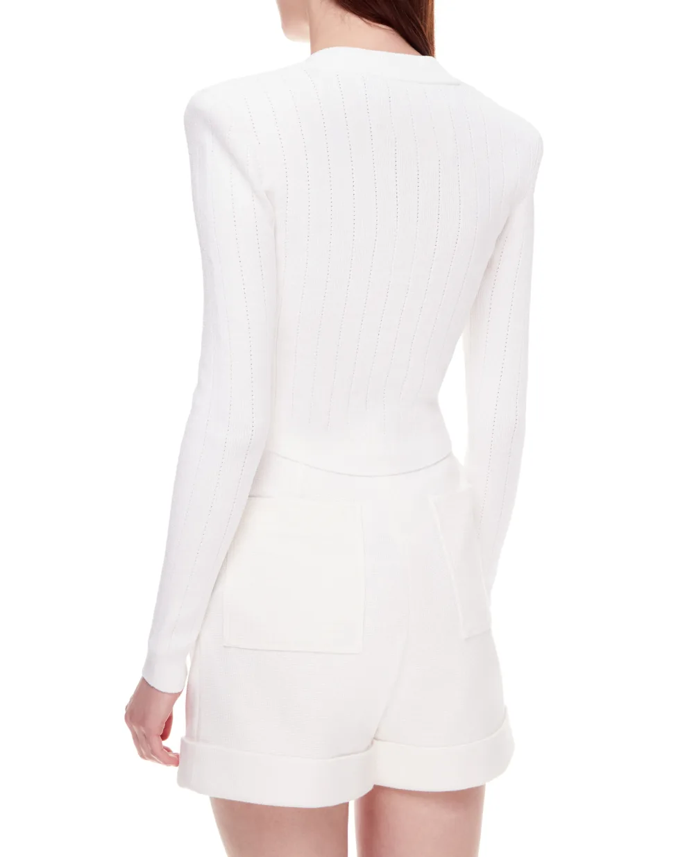 Кардиган Balmain XF1KL001KB07, білий колір • Купити в інтернет-магазині Kameron