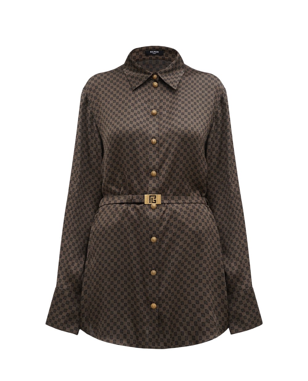  Блуза Balmain BF0HS270VD98, коричневий колір • Купити в інтернет-магазині Kameron