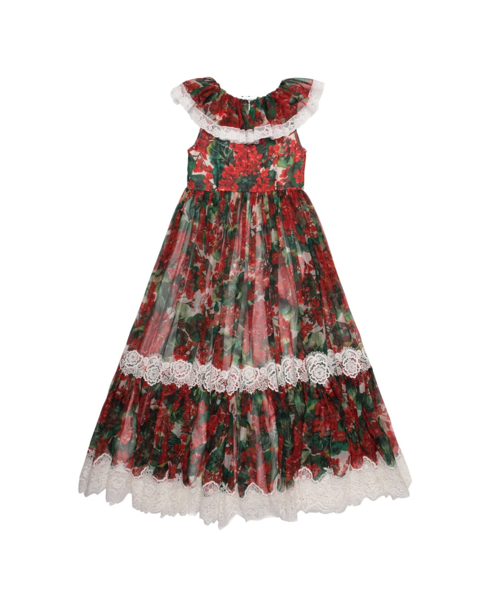 Дитяча шовкова сукня Dolce&Gabbana Kids L51DM8-HS1ZV-B, червоний колір • Купити в інтернет-магазині Kameron