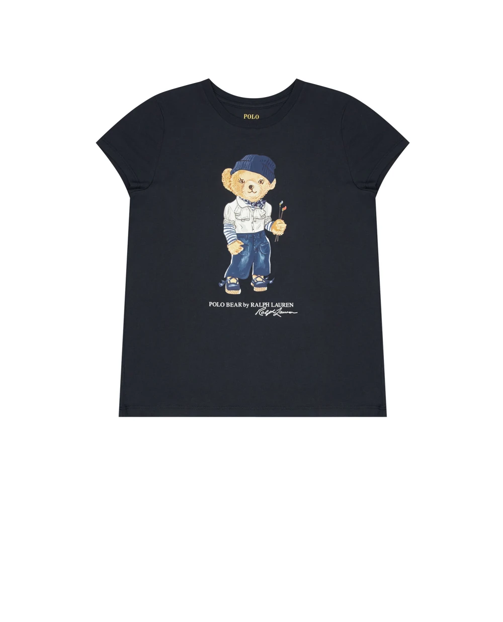 Детская футболка Polo Bear Polo Ralph Lauren Kids 313890235001, темно-синий цвет • Купить в интернет-магазине Kameron