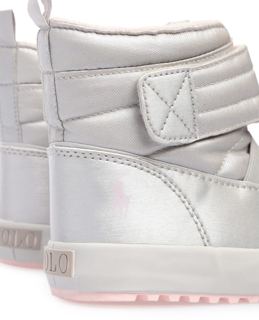 Хайтопы Polo Ralph Lauren Kids 101231-T, серебряный цвет • Купить в интернет-магазине Kameron