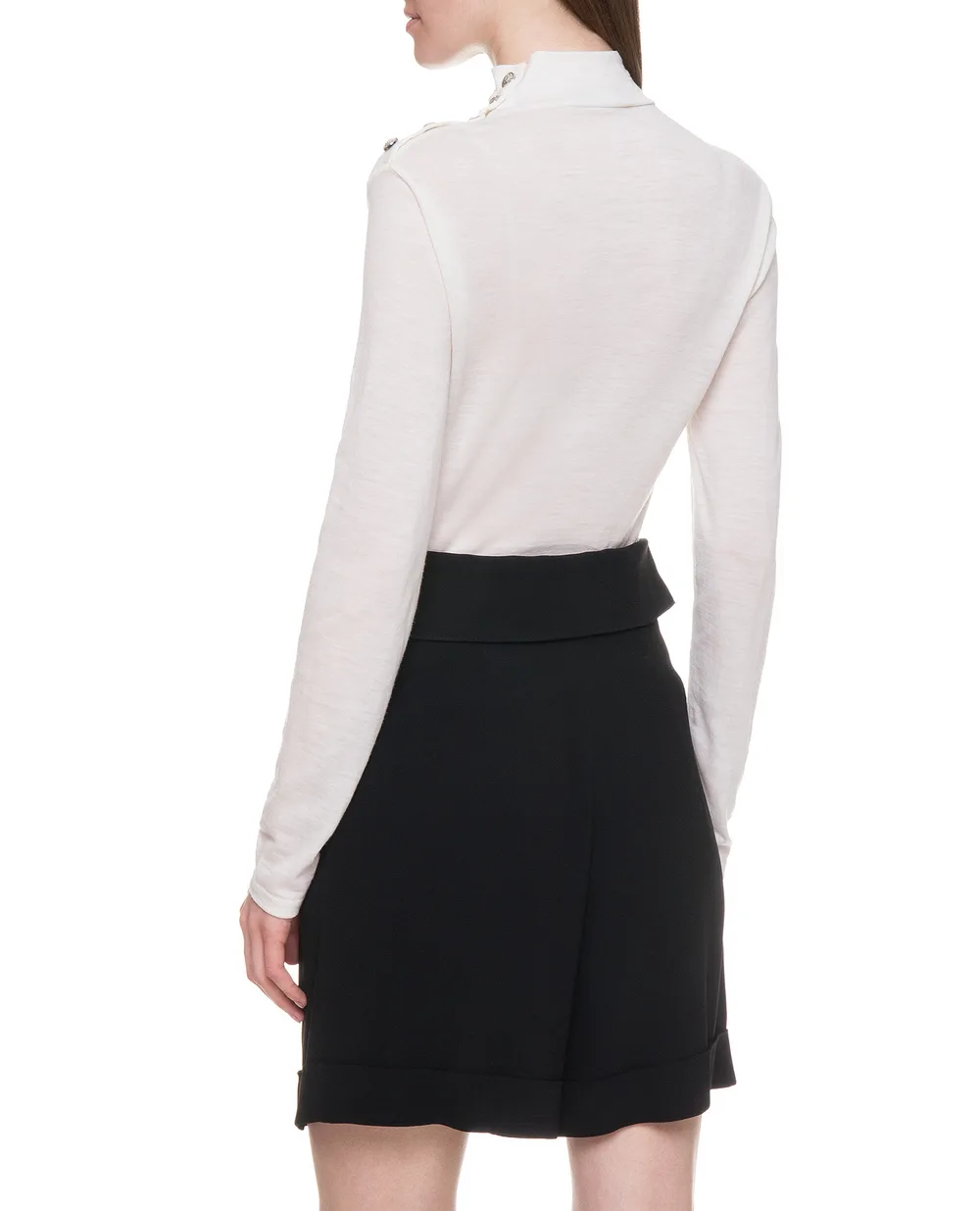 Шерстяной свитер Balmain PF01870-620M, белый цвет • Купить в интернет-магазине Kameron
