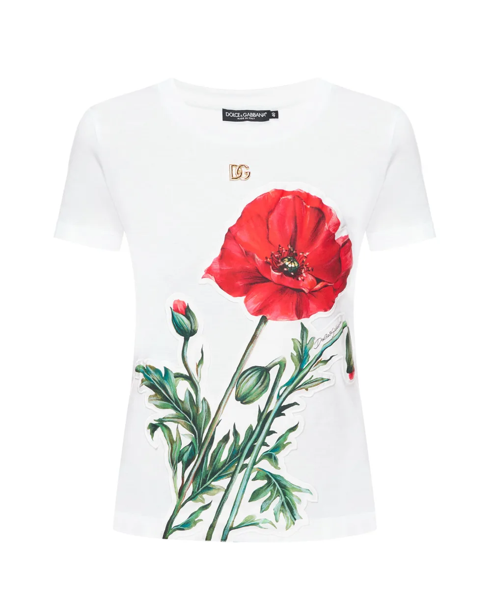 Футболка Dolce&Gabbana F8T00Z-G7I1K, белый цвет • Купить в интернет-магазине Kameron