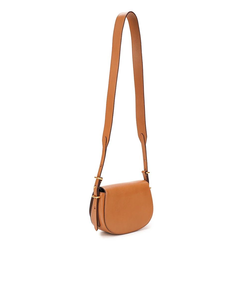 Шкіряна сумка Polo ID Saddle Crossbody Small Polo Ralph Lauren 428891391002, коричневий колір • Купити в інтернет-магазині Kameron