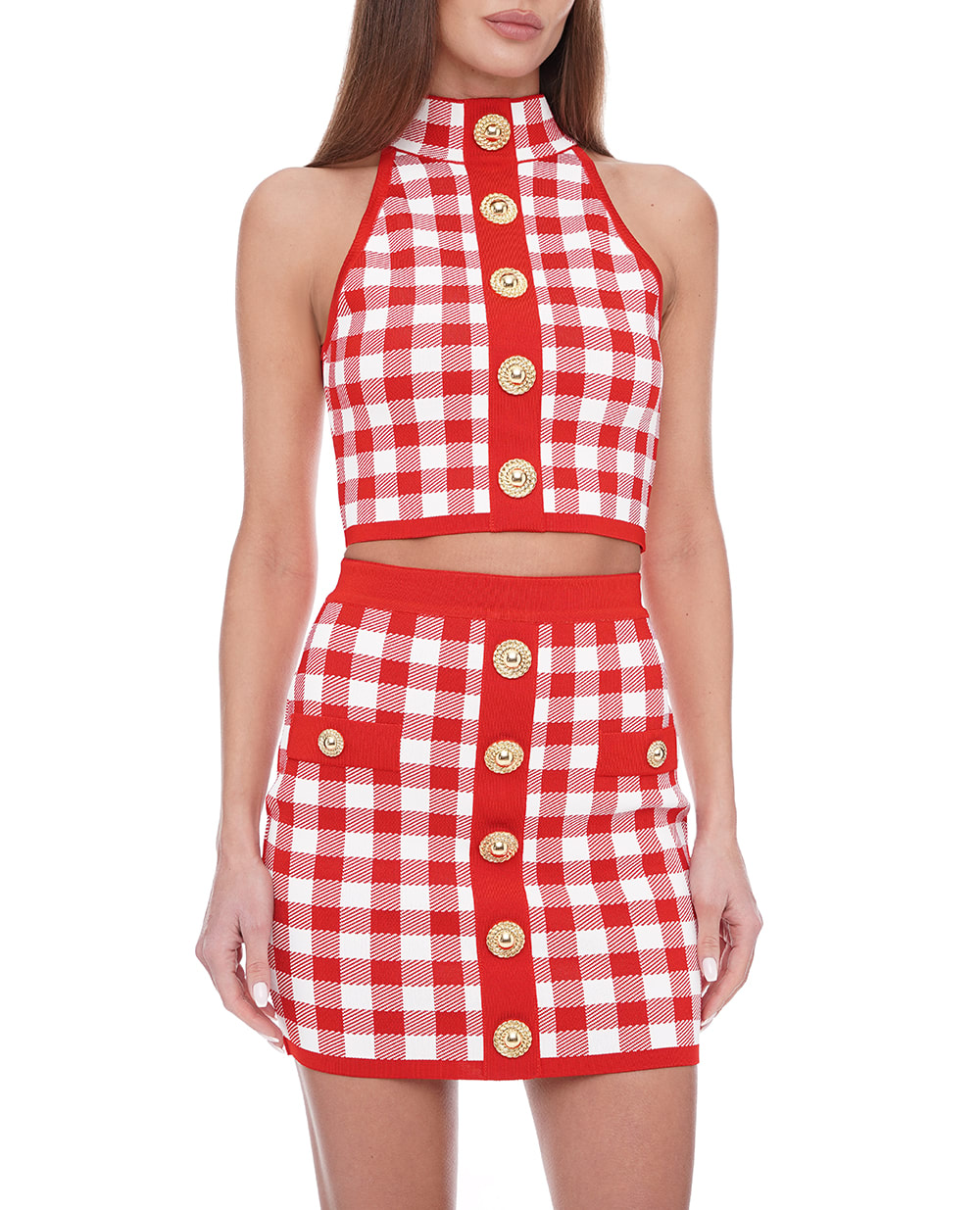 Топ Balmain CF1AB018KF51, червоний колір • Купити в інтернет-магазині Kameron