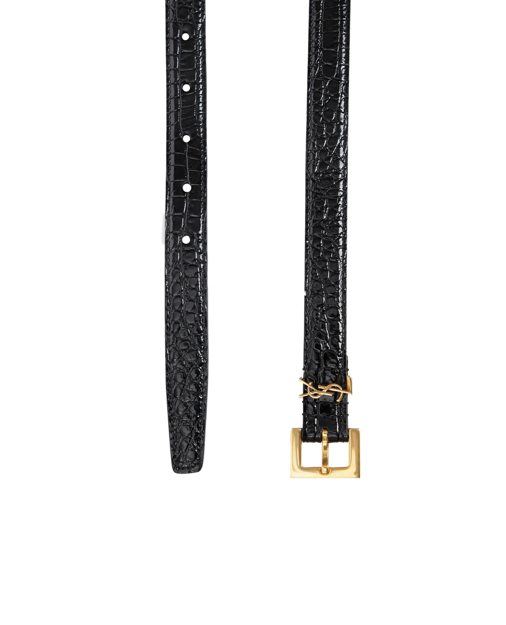 Кожаный ремень Saint Laurent 554465-DND0J, черный цвет • Купить в интернет-магазине Kameron